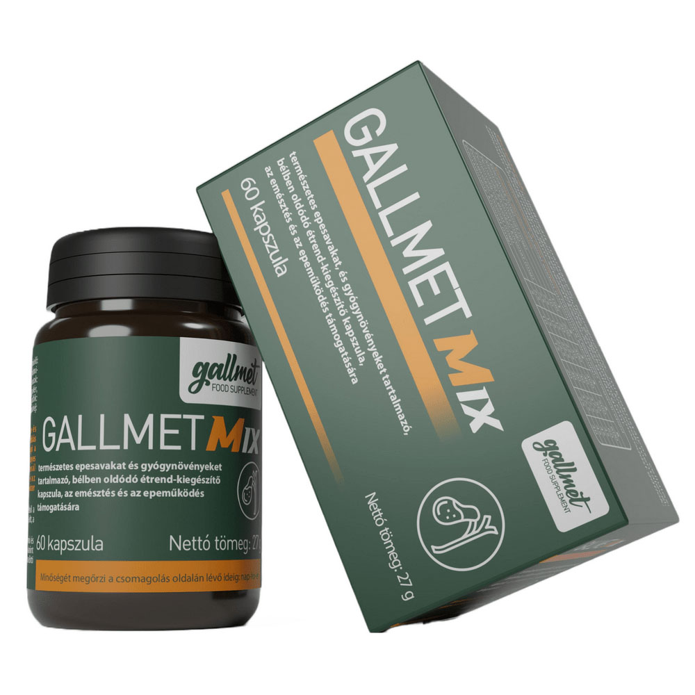 Gallmet Mix epesav + gyógynövény kapszula, 60db
