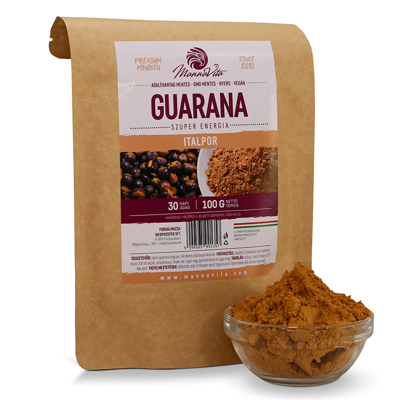 Mannavita Prémium Guarana italpor, 100g (3 darabos csomag)