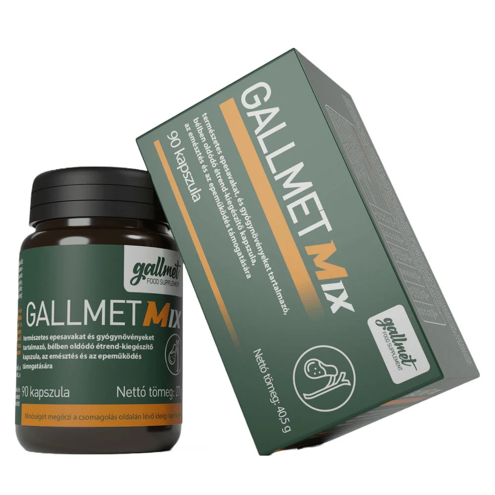 Gallmet Mix epesav + gyógynövény kapszula, 90db